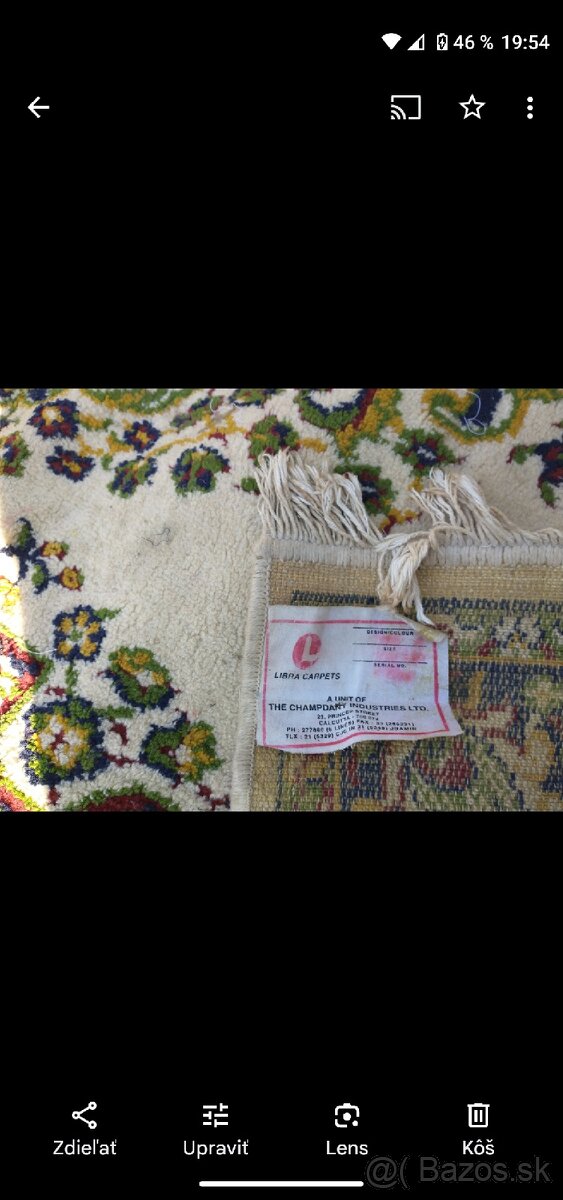 Vlnený , ručné viazaný koberec - 3