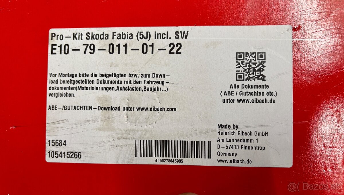 Eibach Pro-Kit pre Škoda Fabia (5J) - 3