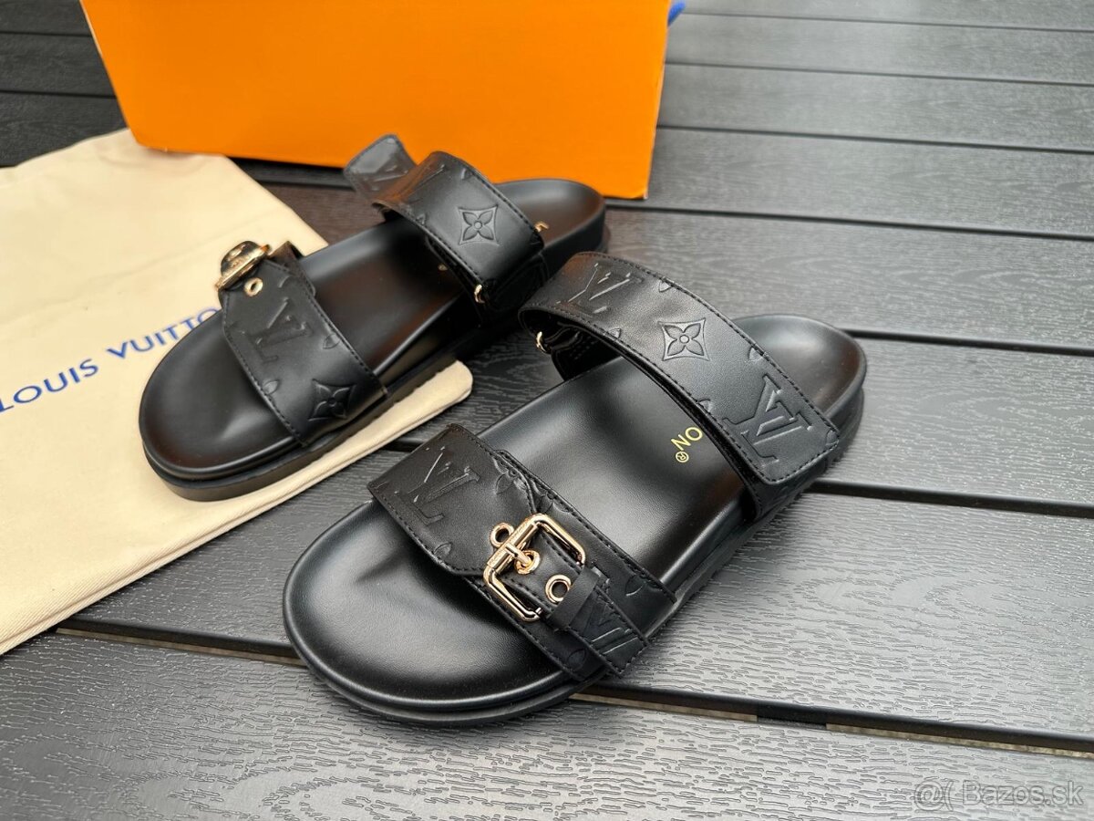 Louis vuitton slapky biele full box - 3