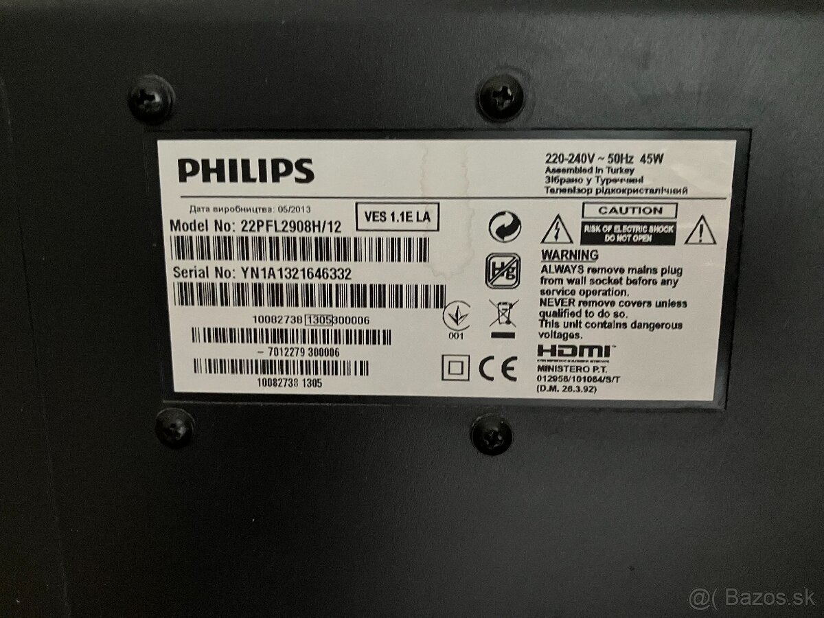22" Philips 22PFL2908H - 3