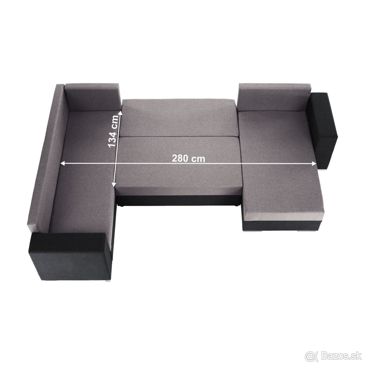 Rozkladací gauč v tvare U - 3