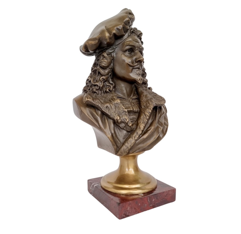 Bronzová busta Rembrandta podľa Carrier-Belleuse - 3