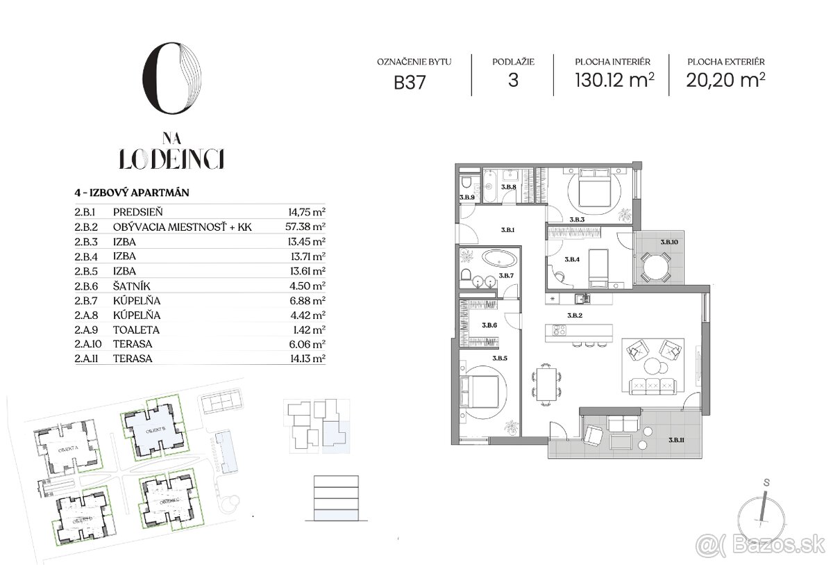 4-IZB. APART150 M² S VÝHĽADOM NA SĹŇAVU, 25 M BAZÉN - 3