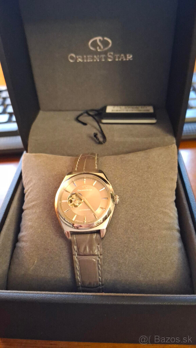 automatické dámske ružové japonské hodinky orient star - nov - 3