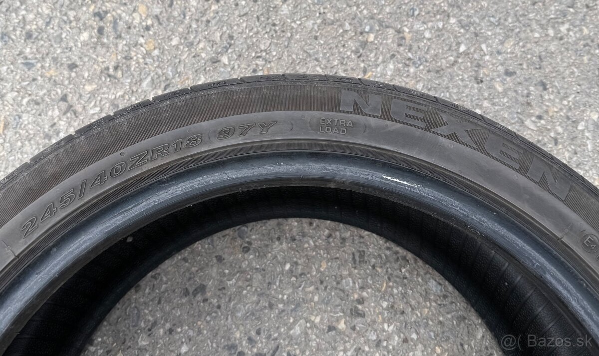 Predám letné pneumatiky Nexen 245/40r18 - 3
