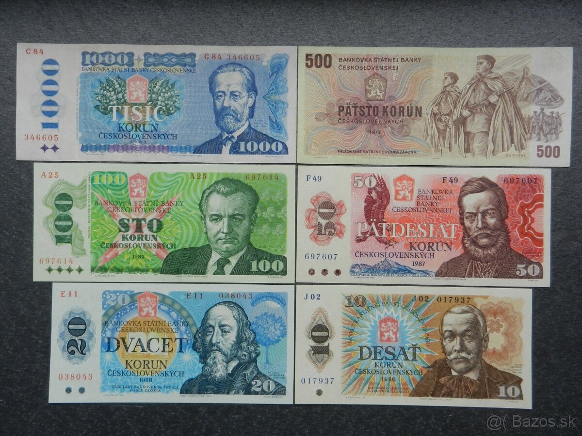 Československé UNC bankovky a iné - 3