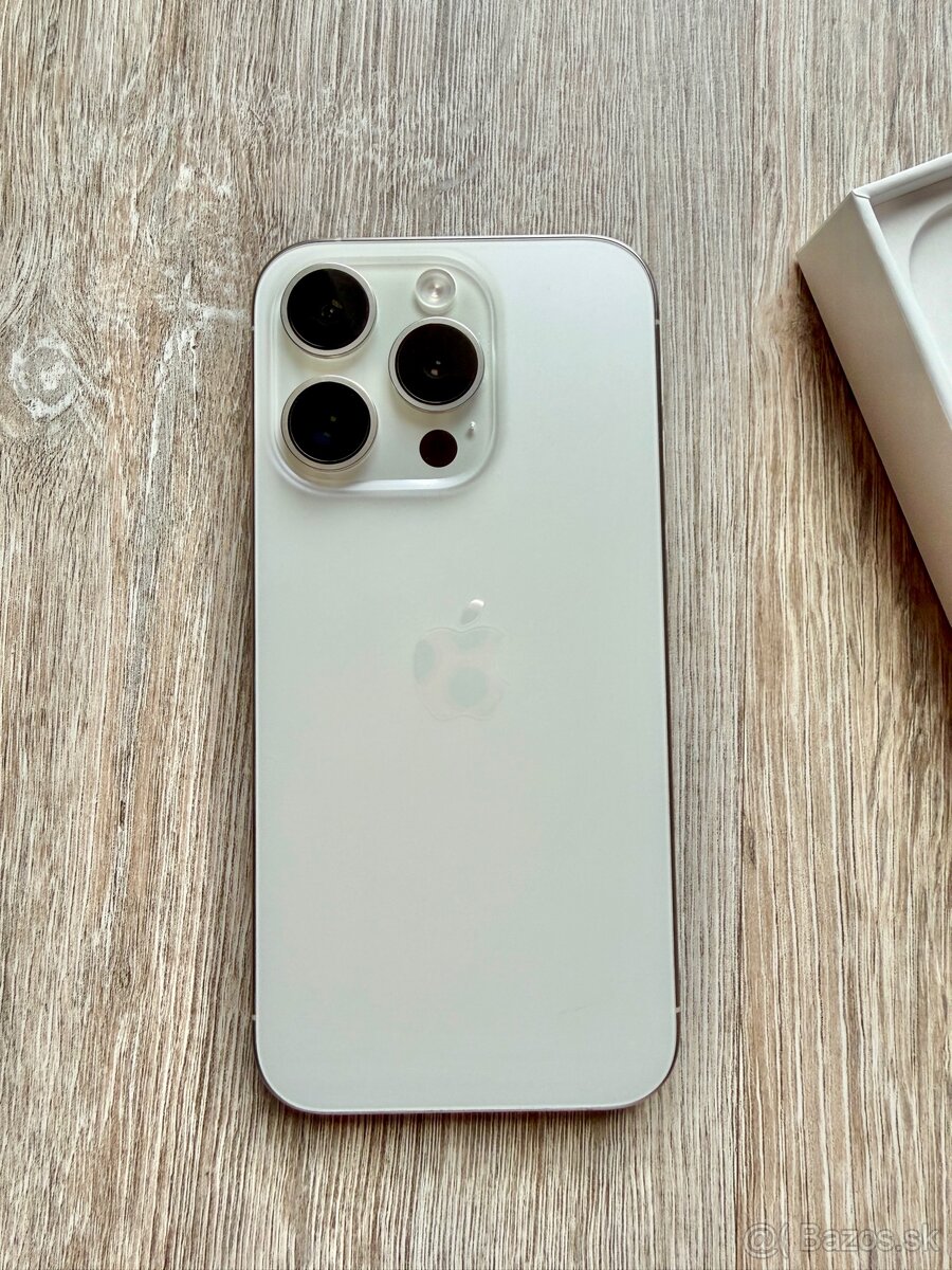 iPhone 15 Pro – 256 GB – Biely titán – TOP STAV 📱 - 3