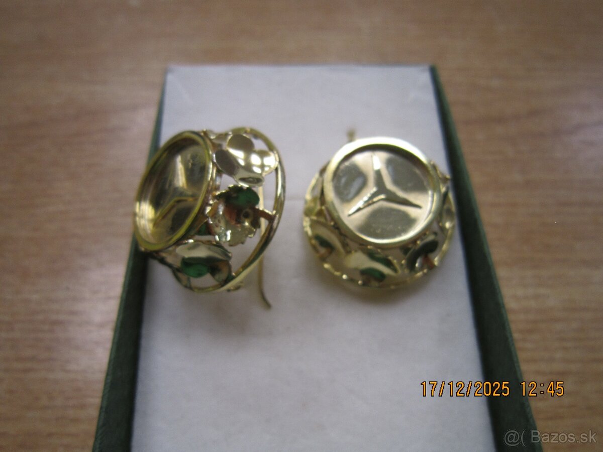 NÁUŠNICE ZLATO váha 13,87g - 3