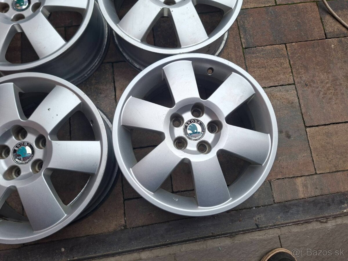 Orig. hliníkové disky Škoda R15, 5x100 - 3