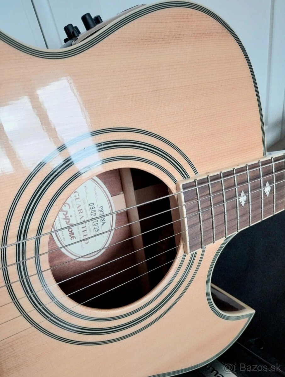EPIPHONE PR-5E-NA ELECTRO-ACOUSTIC JUMBO NATURAL vr PÚZDRA - 3