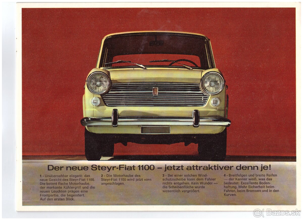 prospekty FIAT: 1100, 500L, 850 SPORT SPIDER, 850 - 3