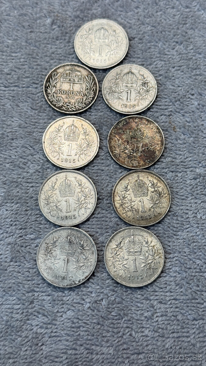 Stříbrná mince Rakousko-Uhersko – 1 Korona (1896–1915, Frant - 3