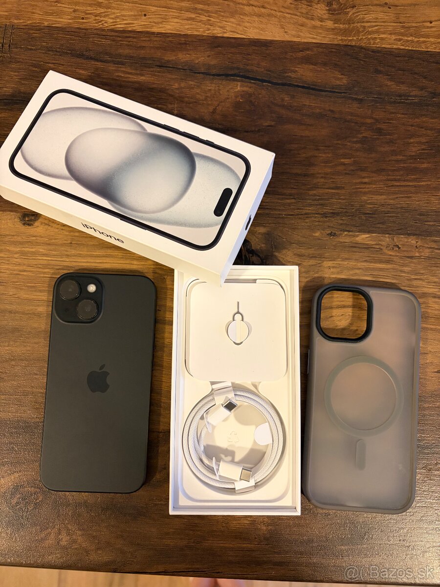 iPhone 15, Black, 128GB, TOP stav - 3