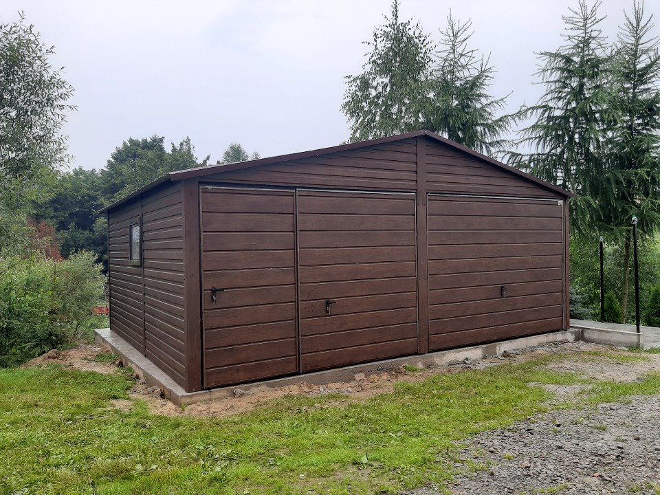 Plechová garáž 6x6m. - 3