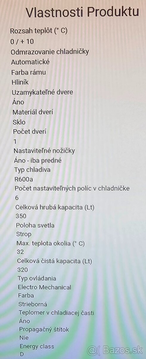 Chladiaca vitrína BEKO ( WHIRLPOOL ) - 3