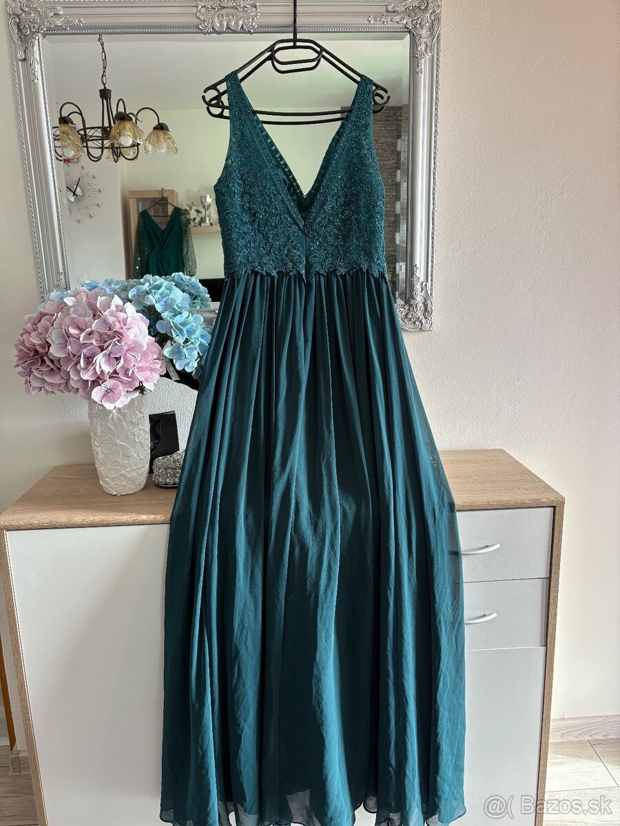Zelené spoločenské šaty 40/L - 3