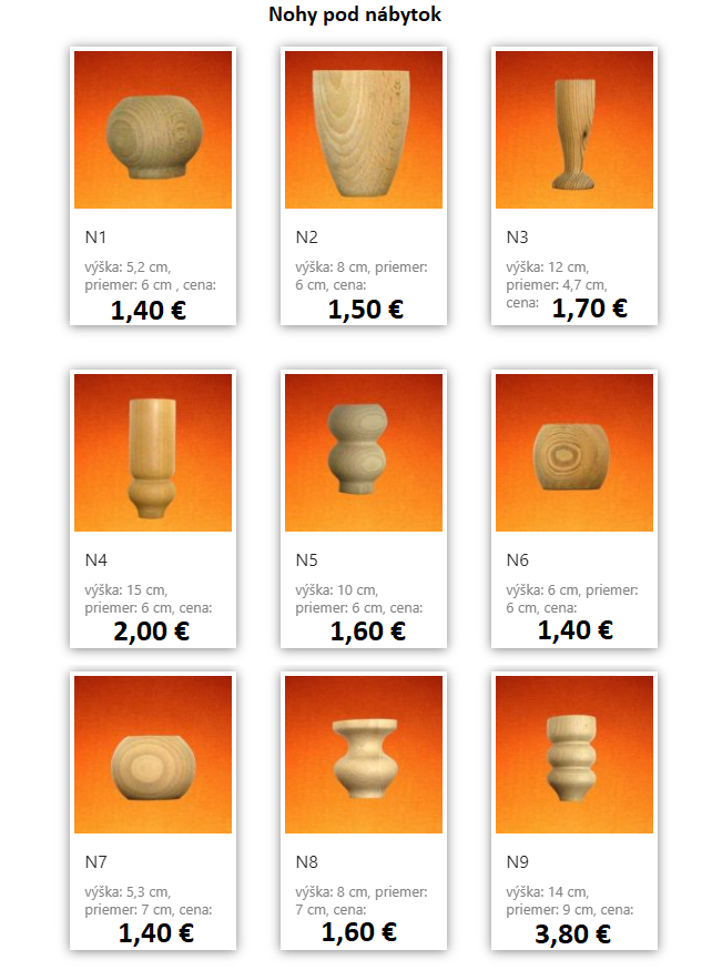 Drevene nožičky pod nábytok - 3