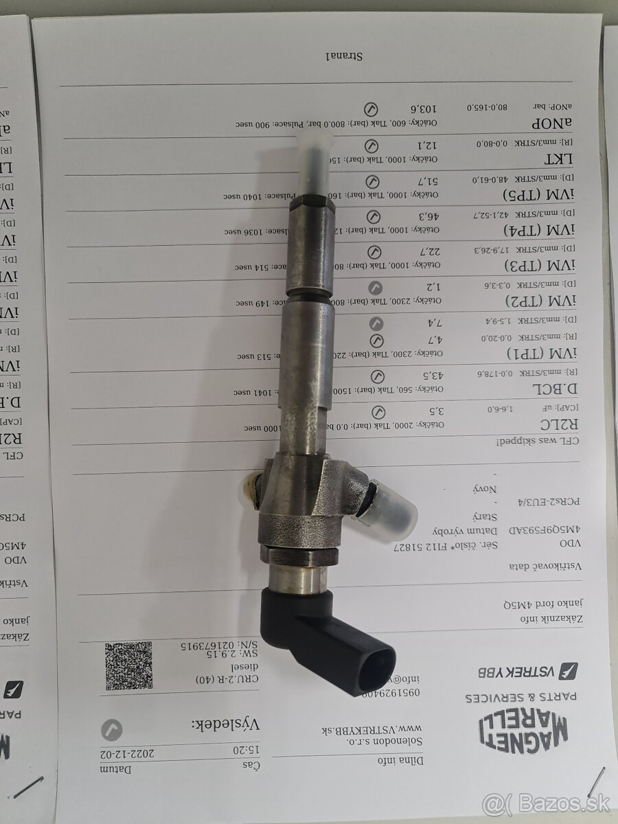 Predám vstrekovač 4M5Q9F593AD VDO Continental, Siemens - 3