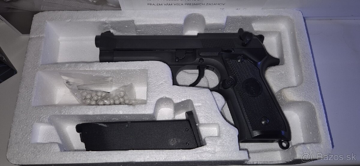 Airsoftová pištoľ M9 HW, plyn BlowBack - nová 3x použitá - 3