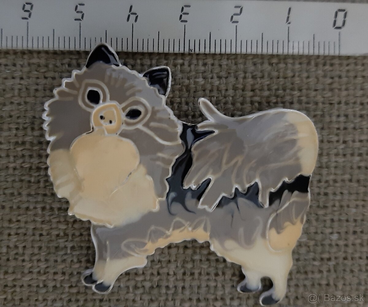 Súbor brošní - sovička, papagáje, mačka - 3