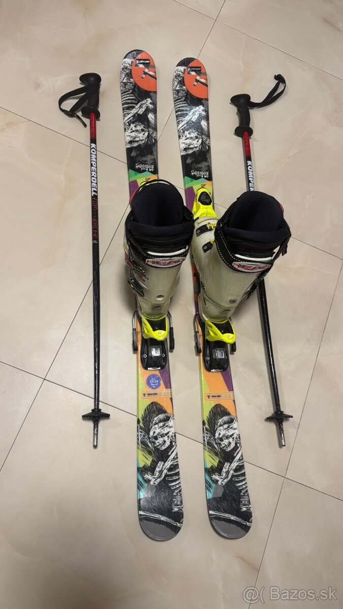 Detské freestyle lyže 125cm komplet set - 3