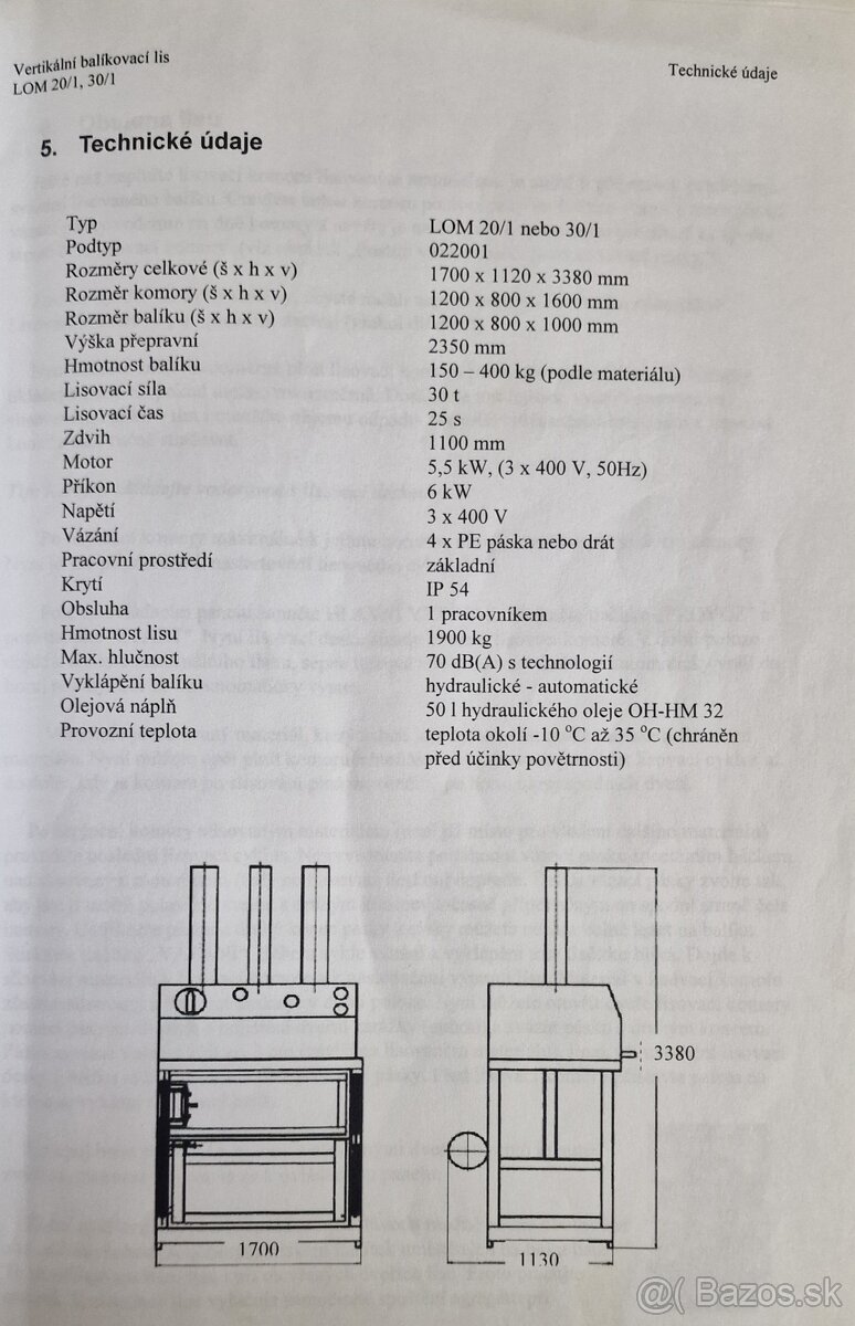 Lis na papier jednokomorový(poloautomat) - 3