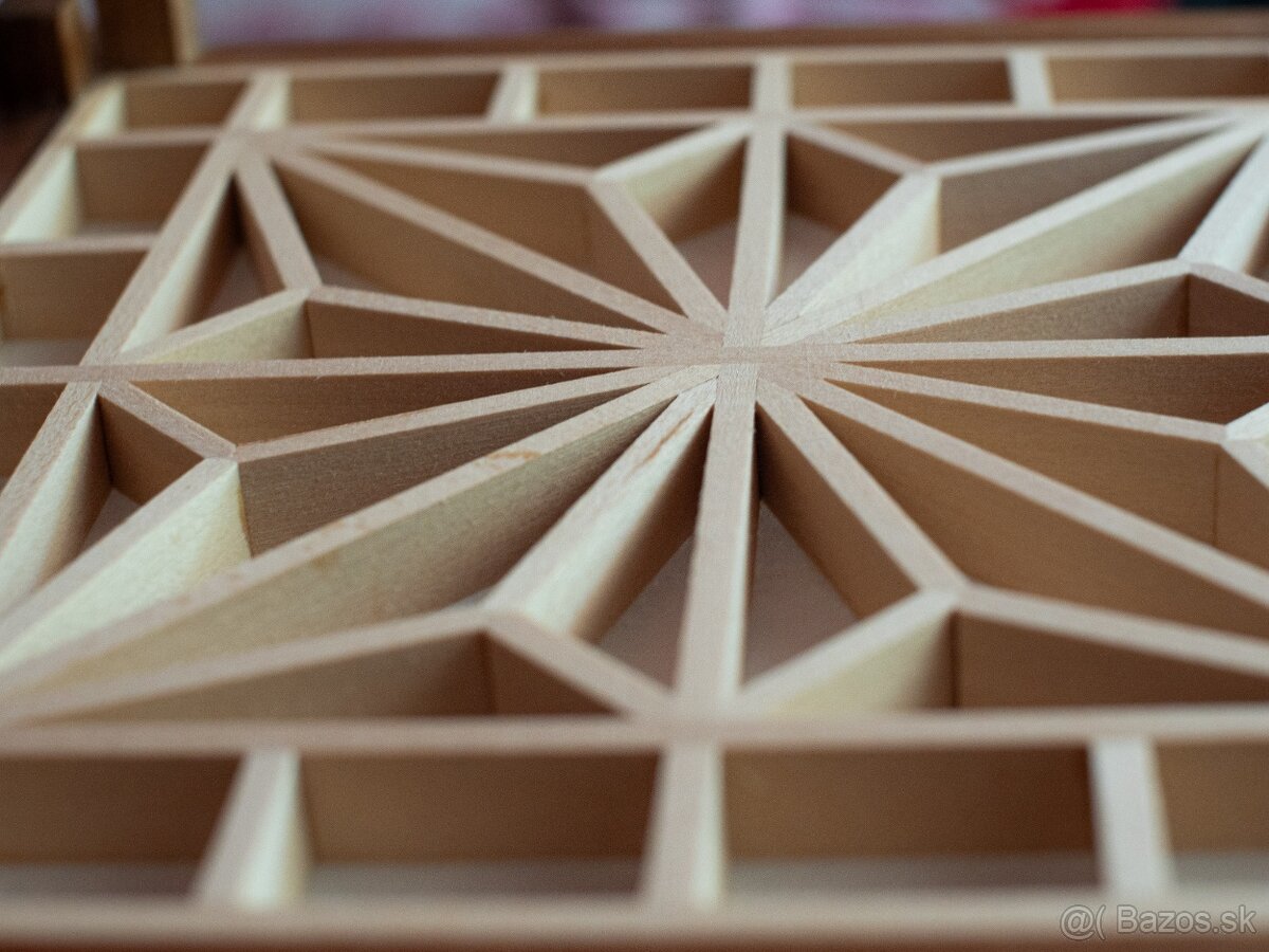 Handmade Kumiko lampa – ručne vyrobená lampa - 3