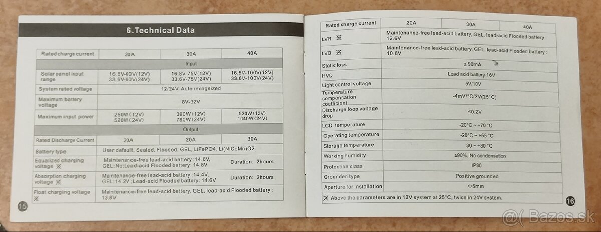 Solárny regulátor EASUN - 3