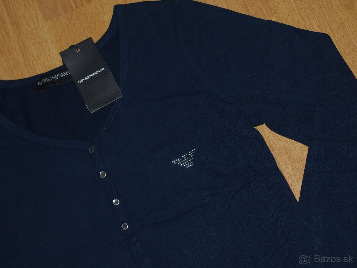 Armani dámske tričko tmavomodré - 3