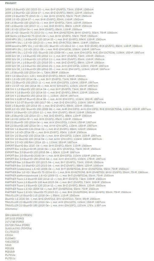 Palivový filter Peugeot / Citroen - 3