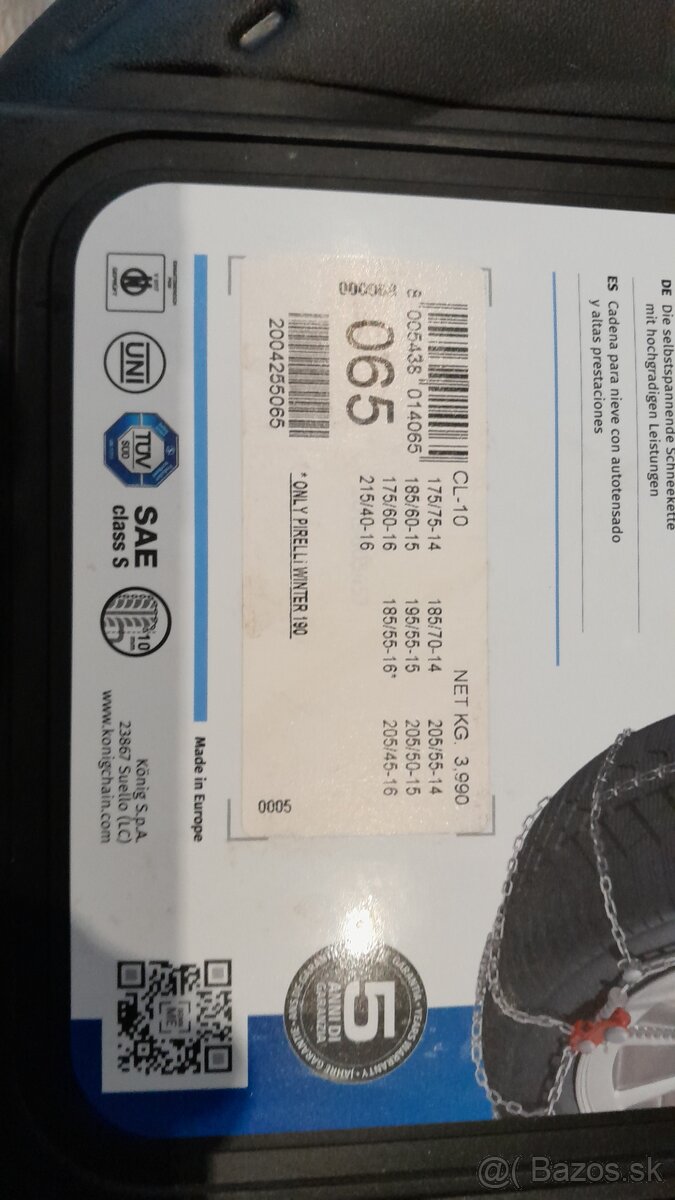 Snehove retaze konig CL 10 vel. 065 - 3