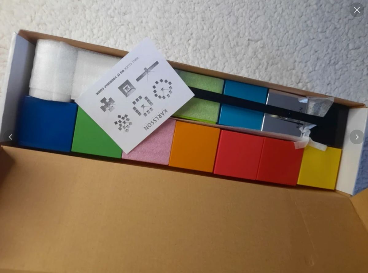 Nástenné hodiny Karlsson Diy Cubic Multicolor - 3