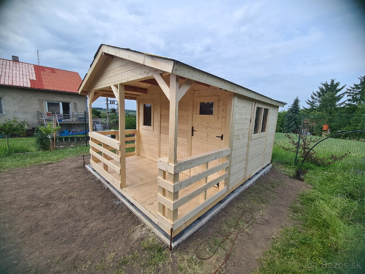 Záhradná drevena chatka 3.5x5m DOPRAVA ZDARMA - 3