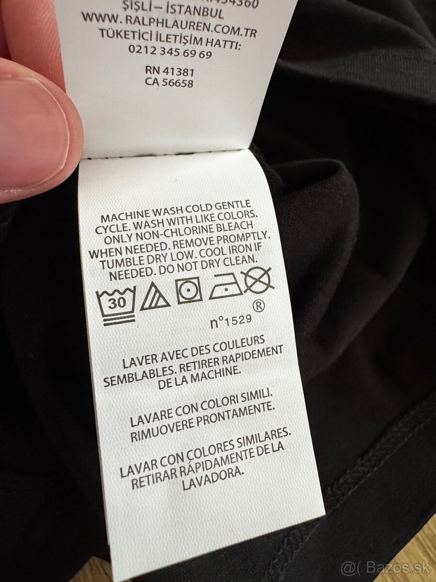 Tričko Ralph Lauren čierne basic M - 3