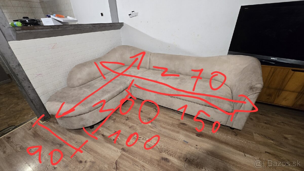 Rozťahovací rohový gauč - 3
