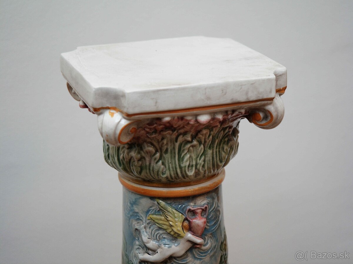 Porcelánový stĺp / podstavec, Capodimonte, Taliansko - 3