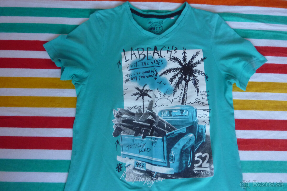 2 Krásne tričká s krátkym.ruk.,Zn.C&A, 100% bavlna, TOP STAV - 3