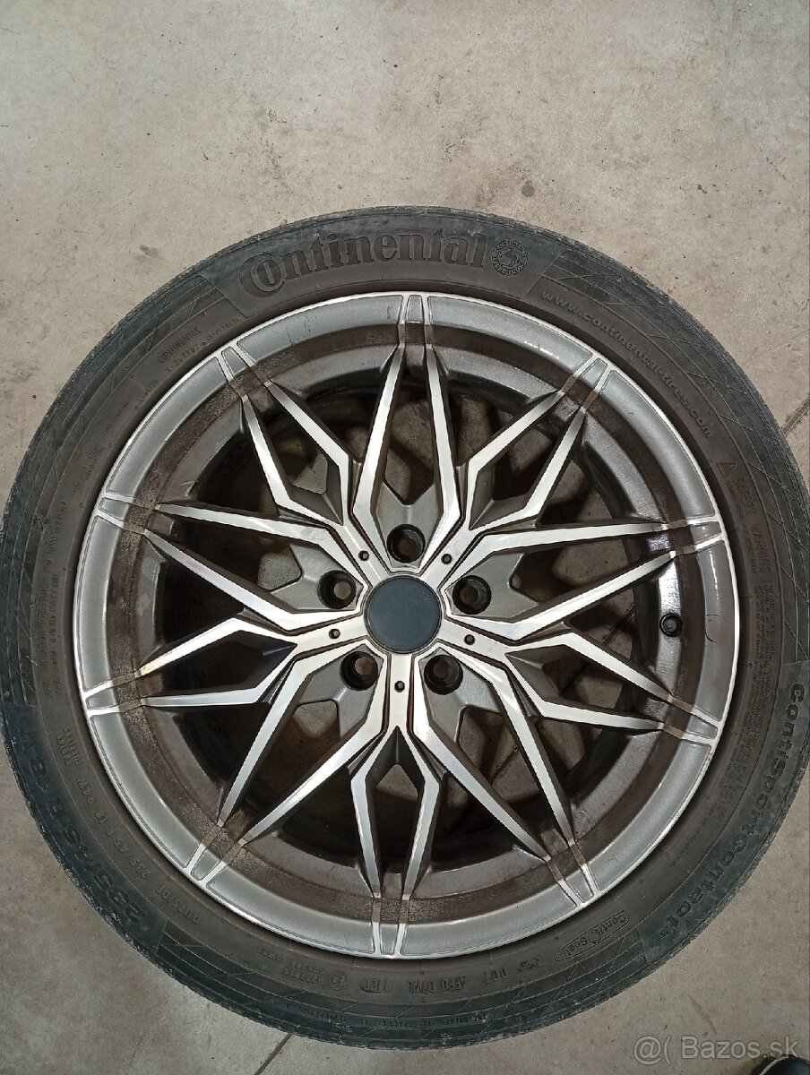 Alu disky R18 5x112+pneu Continental 235x45 - 3