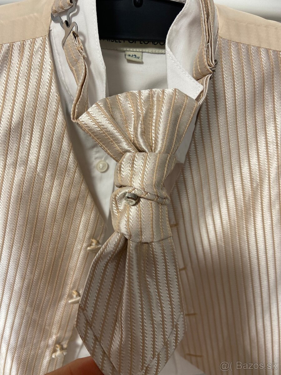 Chlapčenský set 2-3r. košeľa, nohavice, vesta, kravata - 3