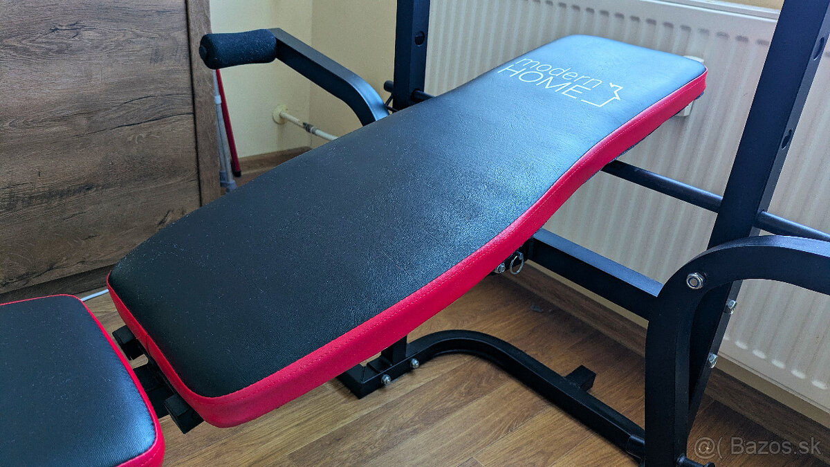 Multifunkčná, nastaviteľná lavica ModernHOME, tyče a kotúče - 3