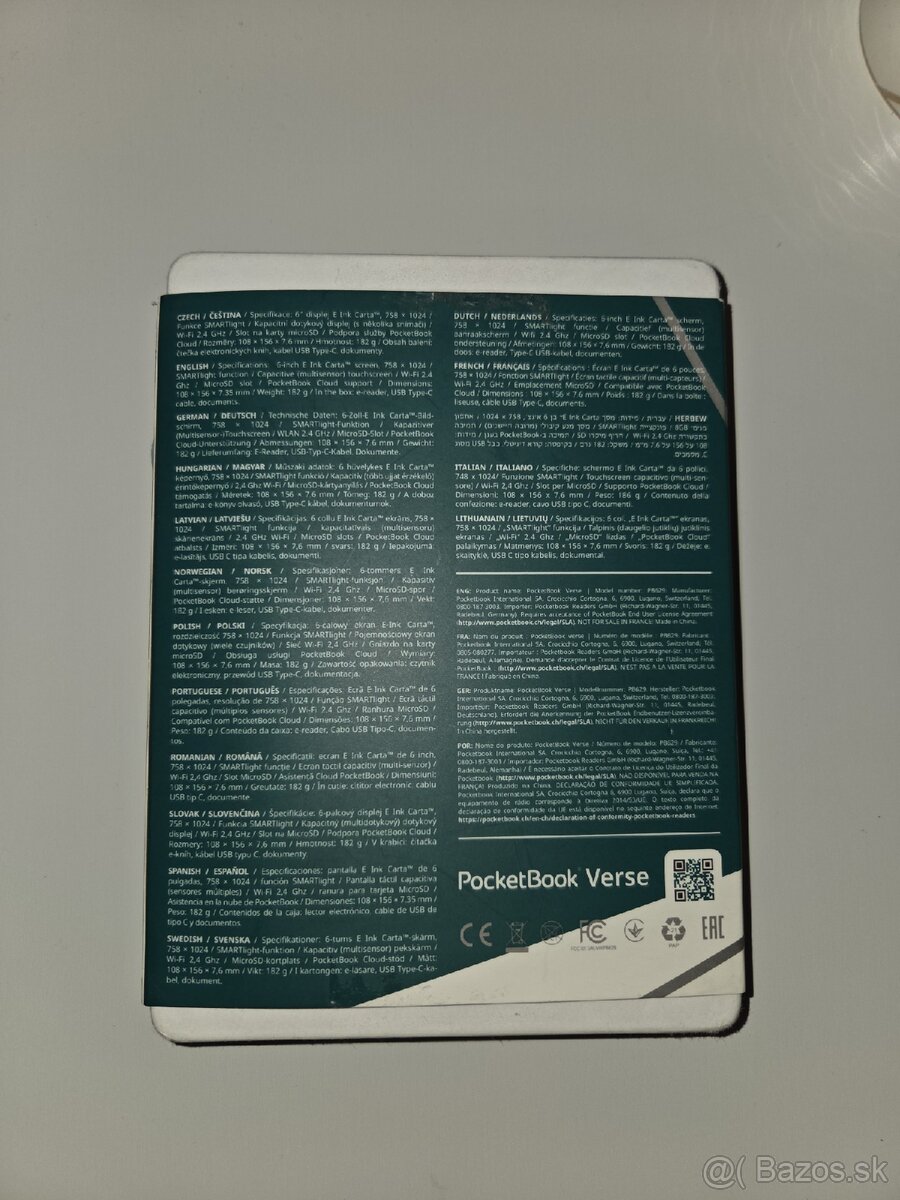 Čítačka kníh Pocket Book 629 Verse - 3