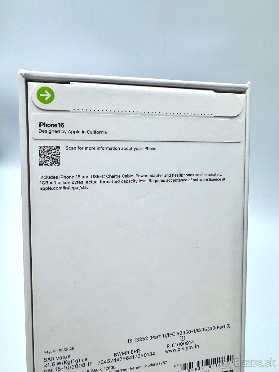 iPhone 16 128GB -Čierna / Záruka 24 mes. - 3