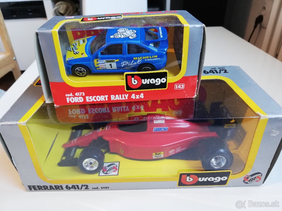 2x Bburago 1:24 Ferrari 641 +1:43 Ford Escort - 3