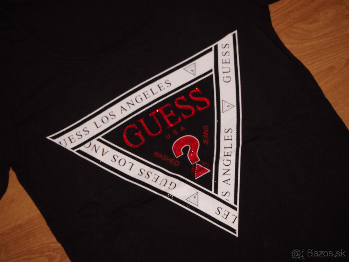 Guess dámske čierne tričko II - 3
