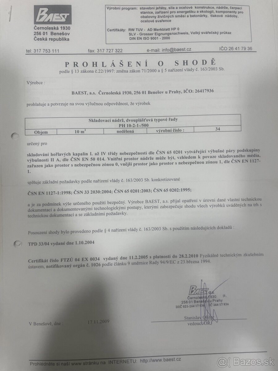 Predám nádrž na PHM - 3