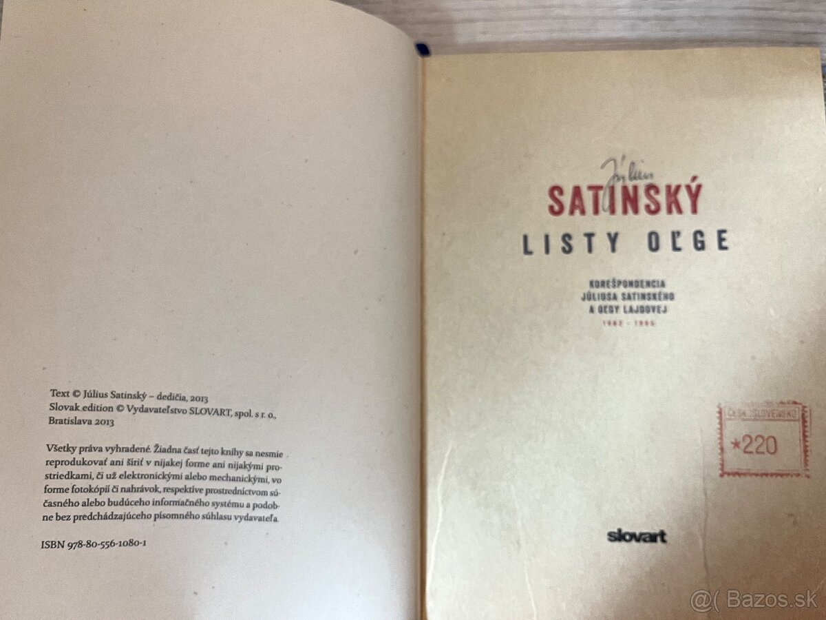 JÚLIUS SATINSKY-LISTY OĽGE - 3