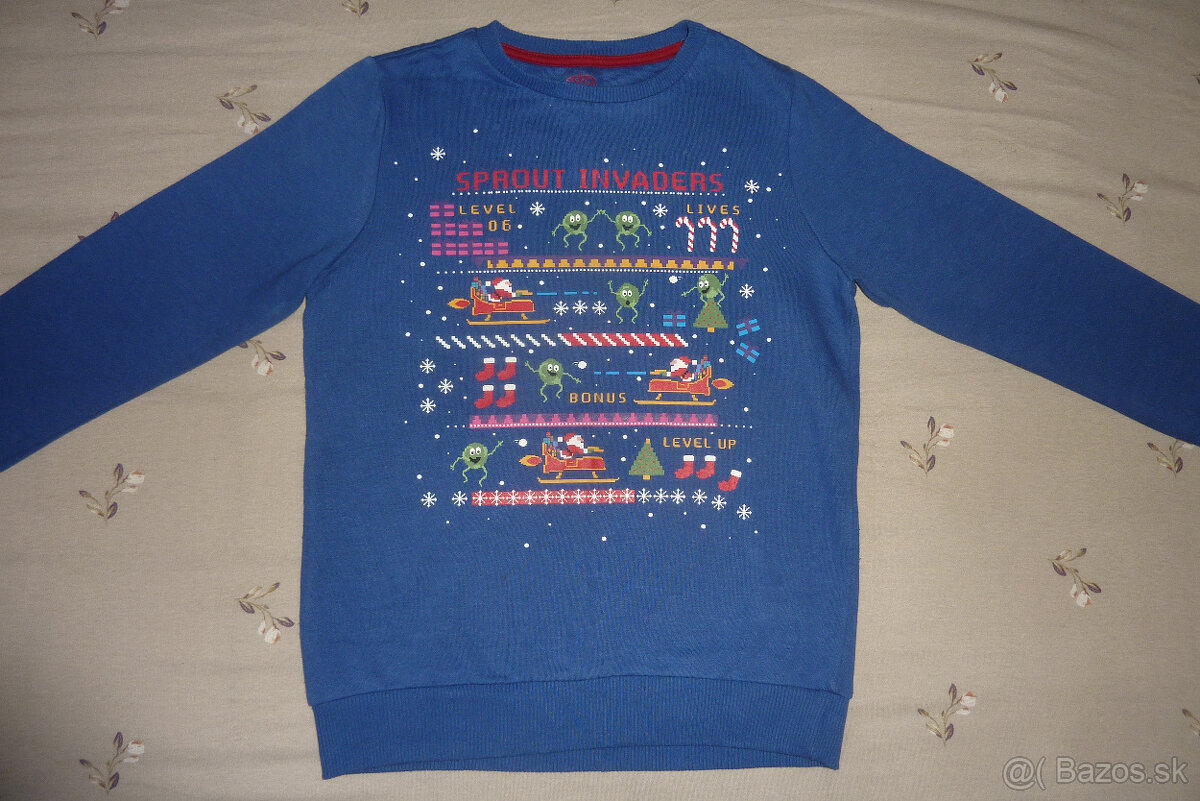 VIANOČNÁ MIKINA-134/140 (9-10 rokov), chlapč., zn.F&F - 3