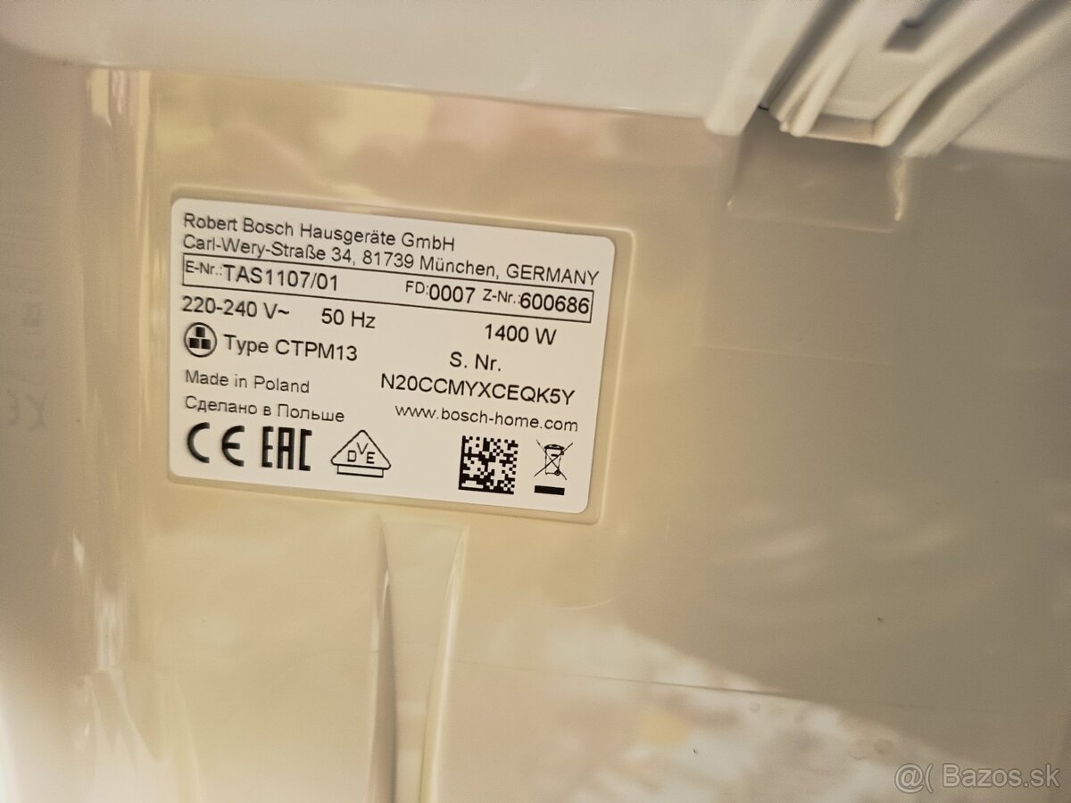 Predám kapsulový kávovar BOSCH CTPM13 - 3