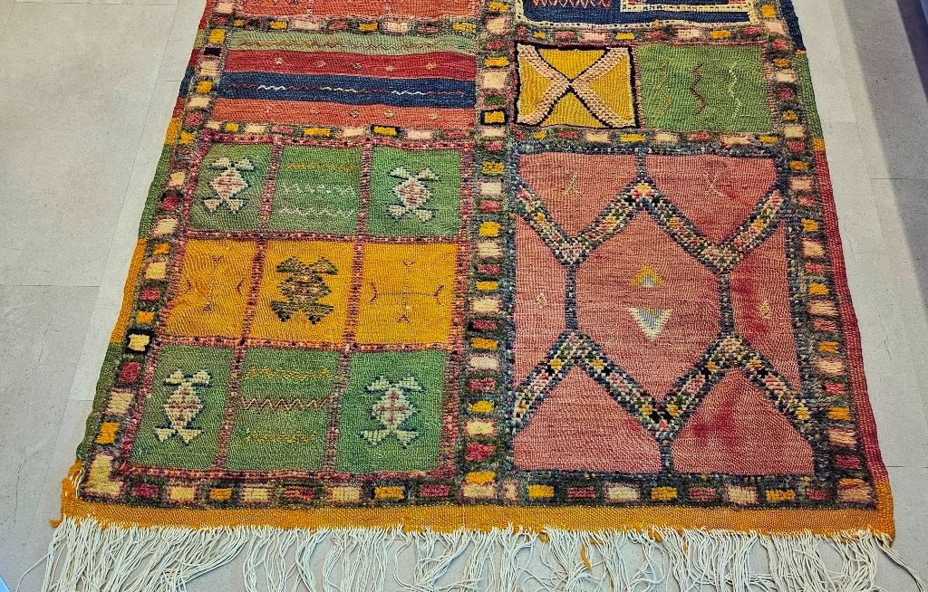 Marocký Taznakht – mozaikový koberec Berber - 3