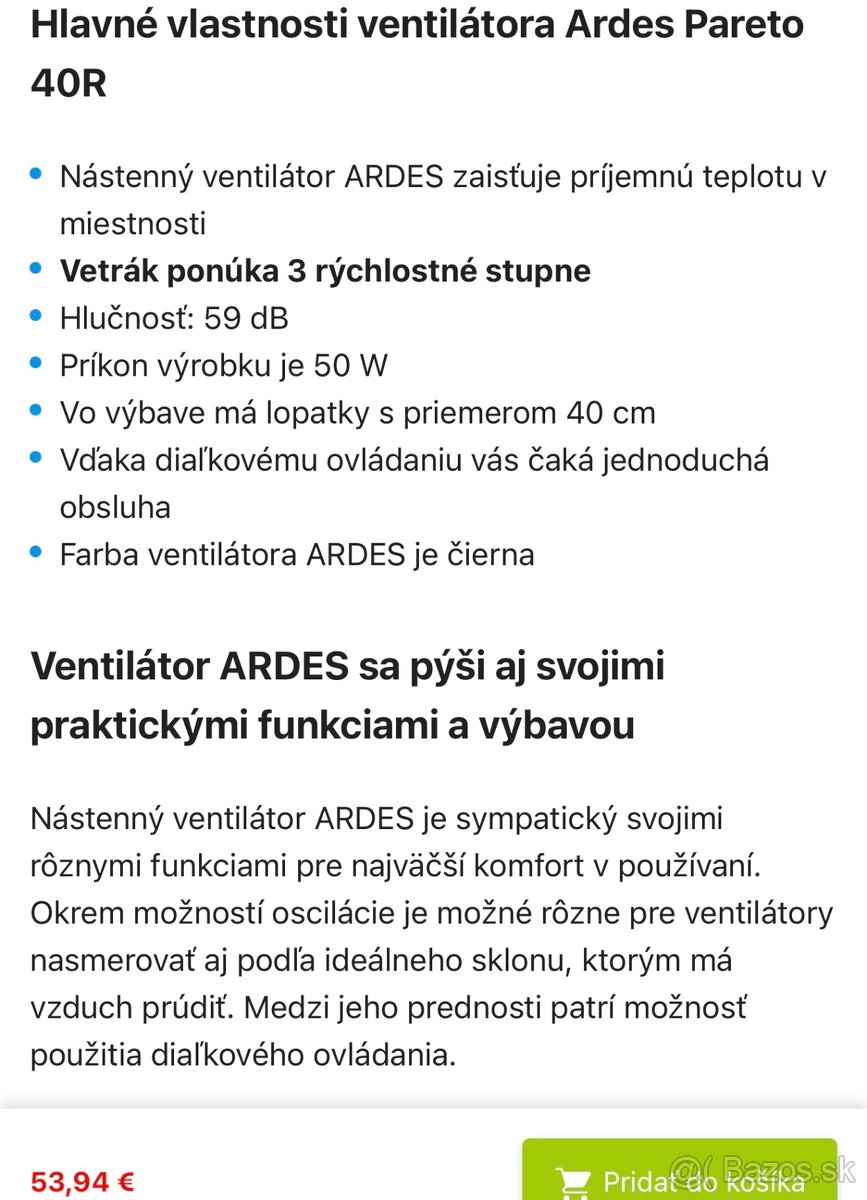 Ventilátor diaľkové ovládanie nový - 3